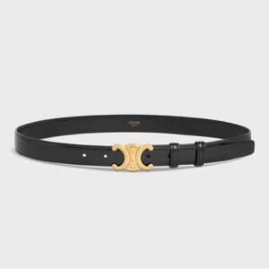 CELINE MEDIUM TRIOMPHE BELT IN TAURILLON LEATHER